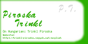 piroska trinkl business card